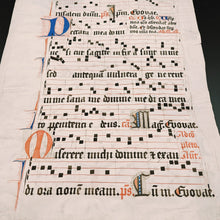 Load image into Gallery viewer, Deutschland and Dragons: mid-14th c. Choirbook Leaf with Dragon Initial
