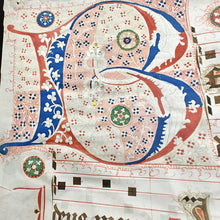 Load image into Gallery viewer, Deutschland and Dragons: mid-14th c. Choirbook Leaf with Dragon Initial
